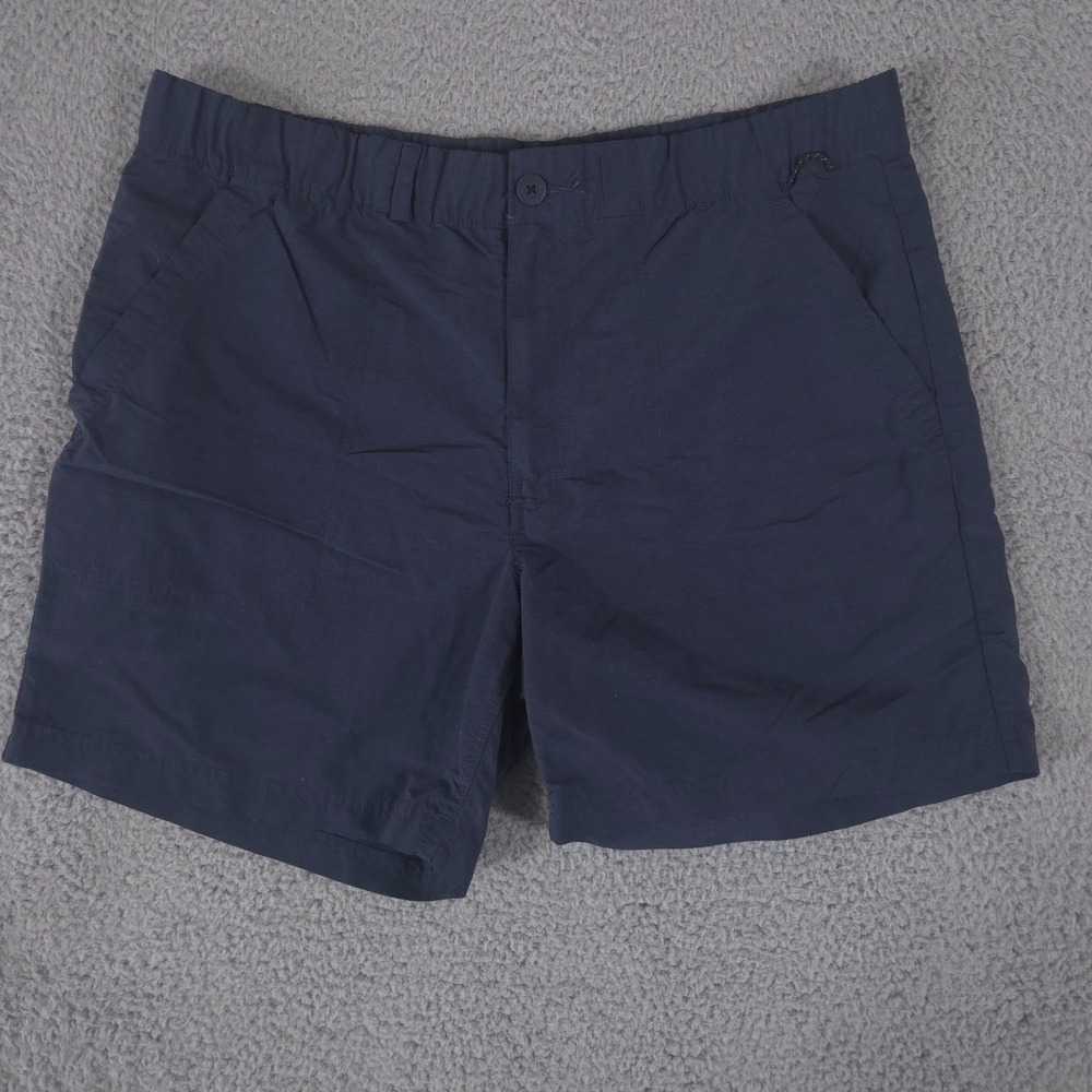 REI Shorts Mens Large Navy 7" Sahara Amphib Stretch Nylon Stretch Hiking Outdoor